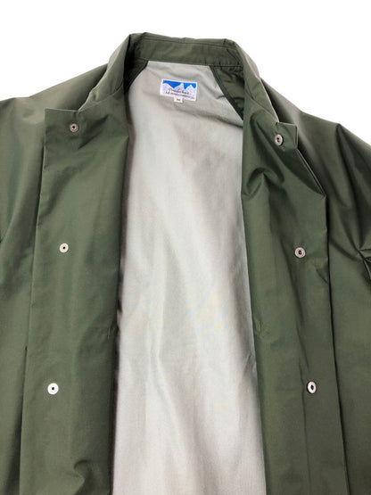 【中古品】【メンズ】 POWDERHORN MOUNTAINEERING パウダーホーン マウンテニアリング NYLON LONG COAT ナイロン ロングコート アウター 144-260622-na-24-tagh サイズ：M カラー：カーキ 万代Net店