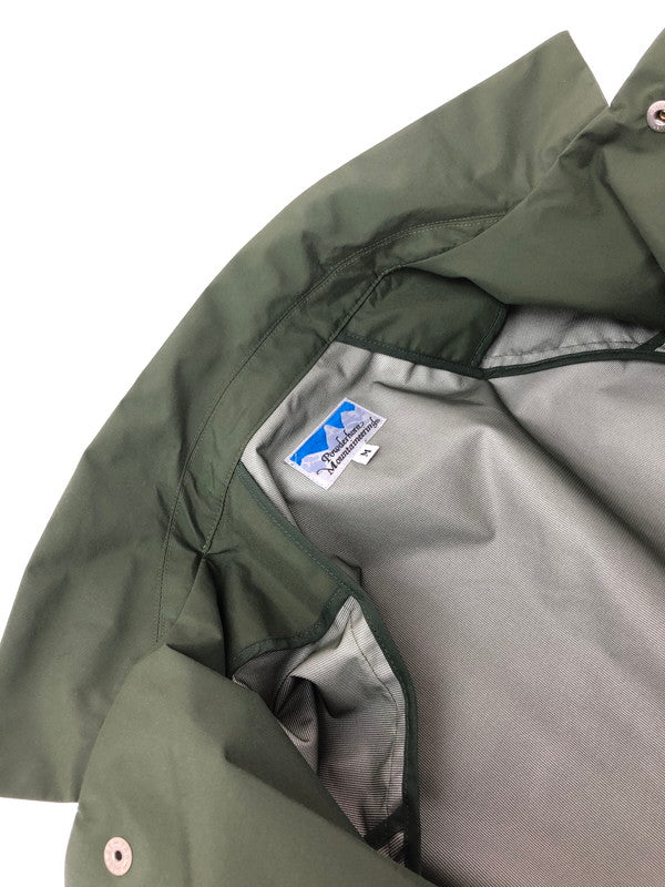 【中古品】【メンズ】 POWDERHORN MOUNTAINEERING パウダーホーン マウンテニアリング NYLON LONG COAT ナイロン ロングコート アウター 144-260622-na-24-tagh サイズ：M カラー：カーキ 万代Net店