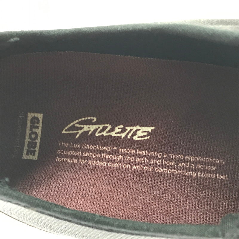 【中古美品】【メンズ】 GLOBE グローブ GILLETTE ジレット スニーカー 靴 162-260622-na-17-tagh サイズ：26.5cm US 8.5 カラー：BLACK/CREAM 万代Net店