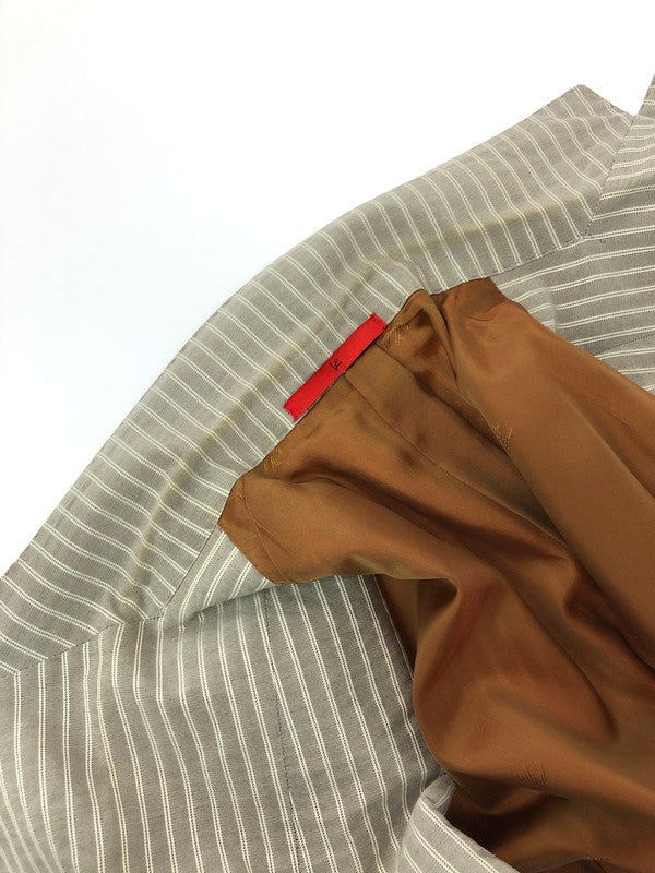 【中古品】【メンズ】 ISAIA イザイア TAILORED JACKET シルク混 テーラード ジャケット ライトアウター 147-260619-rt-10-tagh サイズ：下記参照 カラー：グレー 万代Net店