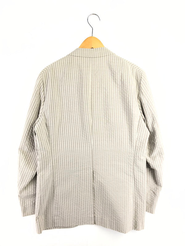 【中古品】【メンズ】 ISAIA イザイア TAILORED JACKET シルク混 テーラード ジャケット ライトアウター 147-260619-rt-10-tagh サイズ：下記参照 カラー：グレー 万代Net店