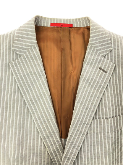 【中古品】【メンズ】 ISAIA イザイア TAILORED JACKET シルク混 テーラード ジャケット ライトアウター 147-260619-rt-10-tagh サイズ：下記参照 カラー：グレー 万代Net店