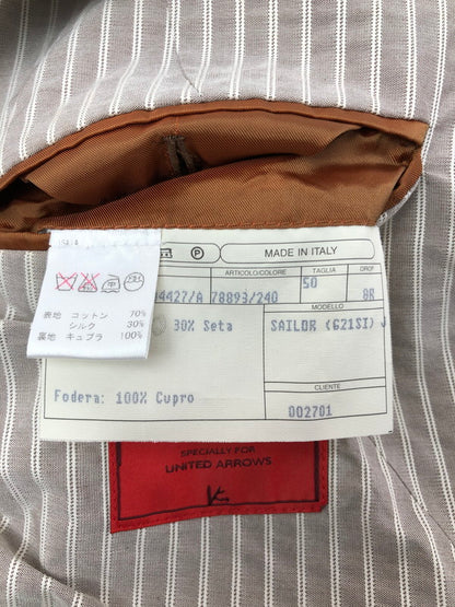 【中古品】【メンズ】 ISAIA イザイア TAILORED JACKET シルク混 テーラード ジャケット ライトアウター 147-260619-rt-10-tagh サイズ：下記参照 カラー：グレー 万代Net店