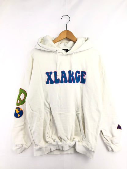 【中古品】【メンズ】 XLARGE エクストララージ FLOWER PULLOVER HOODIE 101224012009 フラワー プルオーバー フーディー 142-260619-rt-06-tagh サイズ：M カラー：ホワイト 万代Net店