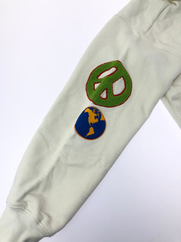 【中古品】【メンズ】 XLARGE エクストララージ FLOWER PULLOVER HOODIE 101224012009 フラワー プルオーバー フーディー 142-260619-rt-06-tagh サイズ：M カラー：ホワイト 万代Net店