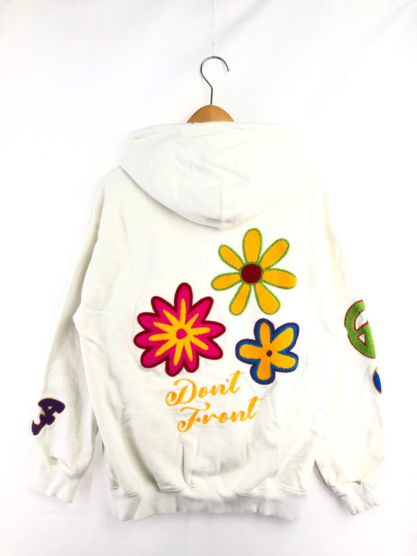 【中古品】【メンズ】 XLARGE エクストララージ FLOWER PULLOVER HOODIE 101224012009 フラワー プルオーバー フーディー 142-260619-rt-06-tagh サイズ：M カラー：ホワイト 万代Net店