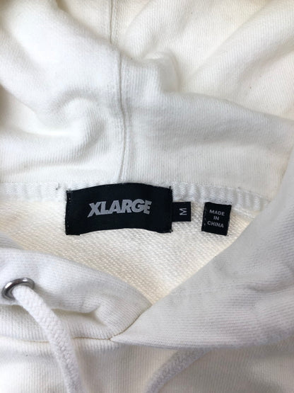 【中古品】【メンズ】 XLARGE エクストララージ FLOWER PULLOVER HOODIE 101224012009 フラワー プルオーバー フーディー 142-260619-rt-06-tagh サイズ：M カラー：ホワイト 万代Net店