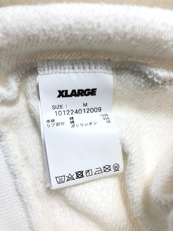 【中古品】【メンズ】 XLARGE エクストララージ FLOWER PULLOVER HOODIE 101224012009 フラワー プルオーバー フーディー 142-260619-rt-06-tagh サイズ：M カラー：ホワイト 万代Net店
