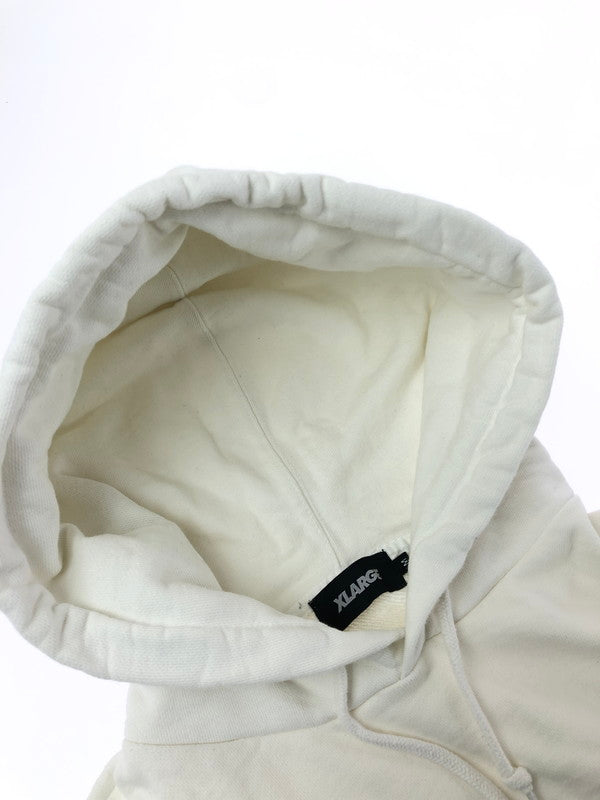 【中古品】【メンズ】 XLARGE エクストララージ FLOWER PULLOVER HOODIE 101224012009 フラワー プルオーバー フーディー 142-260619-rt-06-tagh サイズ：M カラー：ホワイト 万代Net店
