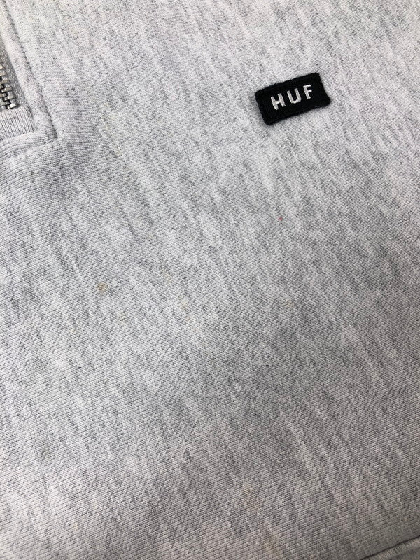 【中古品】【メンズ】 HUF ハフ HALF ZIP HOODIE ハーフ ジップ フーディー パーカー トップス 142-260619-rt-05-tagh サイズ：L カラー：グレー 万代Net店