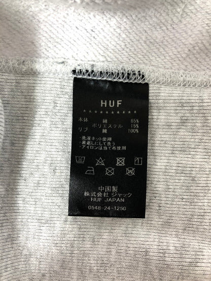 【中古品】【メンズ】 HUF ハフ HALF ZIP HOODIE ハーフ ジップ フーディー パーカー トップス 142-260619-rt-05-tagh サイズ：L カラー：グレー 万代Net店
