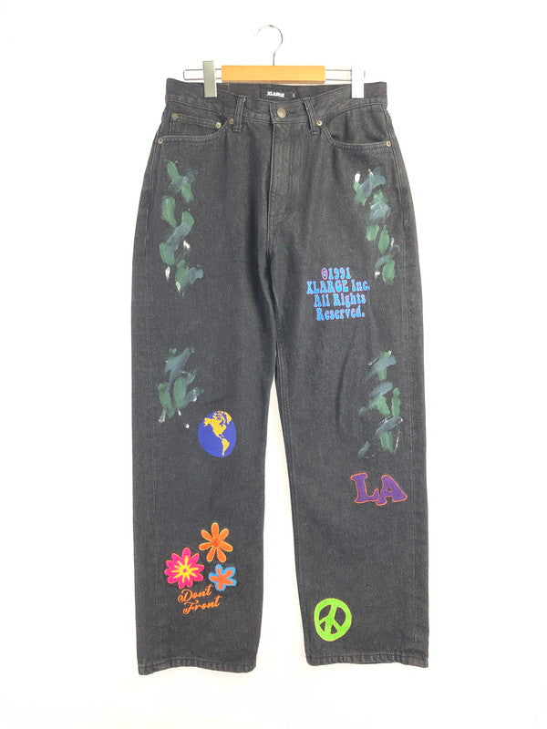 【中古品】【メンズ】 XLARGE エクストララージ FLOWER DENIM PANTS 101224031006 フラワー デニム パンツ ジーンズ ボトムス 153-260624-rt-16-tagh サイズ：32 カラー：インディゴ 万代Net店