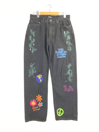【中古品】【メンズ】 XLARGE エクストララージ FLOWER DENIM PANTS 101224031006 フラワー デニム パンツ ジーンズ ボトムス 153-260624-rt-16-tagh サイズ：32 カラー：インディゴ 万代Net店