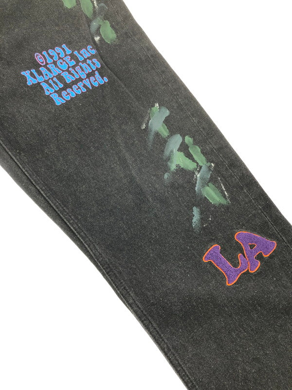 【中古品】【メンズ】 XLARGE エクストララージ FLOWER DENIM PANTS 101224031006 フラワー デニム パンツ ジーンズ ボトムス 153-260624-rt-16-tagh サイズ：32 カラー：インディゴ 万代Net店