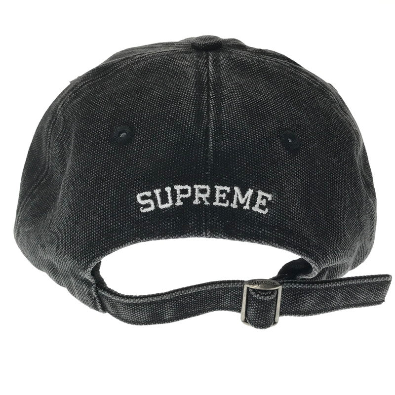 【中古品】【メンズ】 SUPREME シュプリーム 25FW PIGMENT COATED CANVAS S LOGO 6-PANEL ピグメント コーテッド キャンバス S ロゴ 6 パネル キャップ 帽子 149-260704-na-05-tagh カラー：ブラック 万代Net店