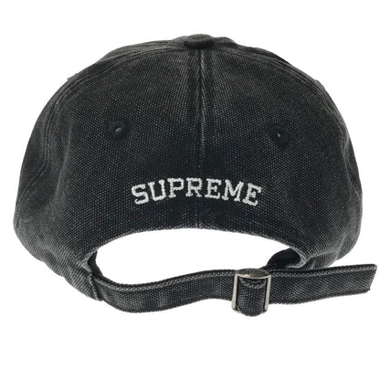 【中古品】【メンズ】 SUPREME シュプリーム 25FW PIGMENT COATED CANVAS S LOGO 6-PANEL ピグメント コーテッド キャンバス S ロゴ 6 パネル キャップ 帽子 149-260704-na-05-tagh カラー：ブラック 万代Net店
