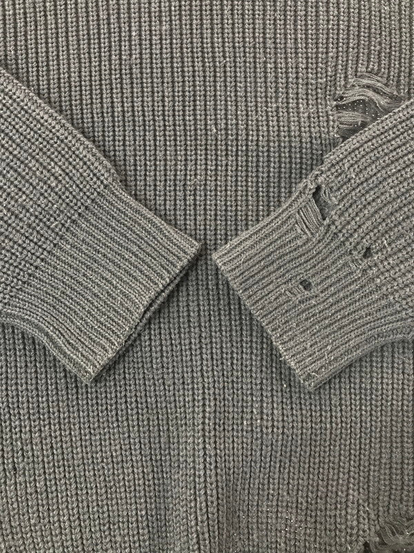【中古品】【メンズ】 NEIGHBORHOOD ネイバー フッド SAVAGE.CREW A-KNIT.LS 202FUNH-KNM01 長袖 ニット トップス 142-260619-rt-25-tagh サイズ：M カラー：グレー 万代Net店