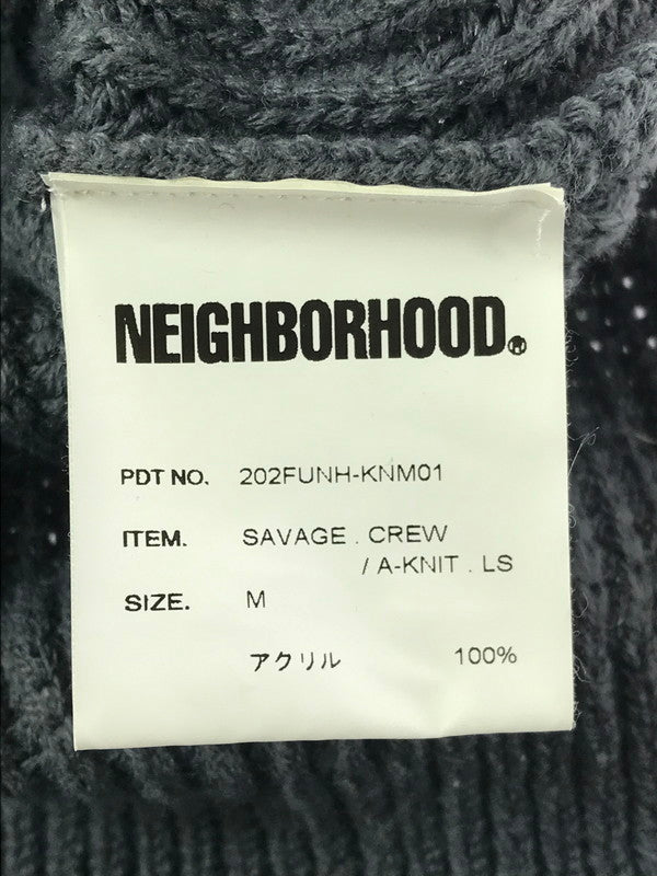 【中古品】【メンズ】 NEIGHBORHOOD ネイバー フッド SAVAGE.CREW A-KNIT.LS 202FUNH-KNM01 長袖 ニット トップス 142-260619-rt-25-tagh サイズ：M カラー：グレー 万代Net店