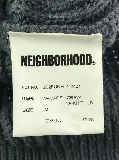 【中古品】【メンズ】 NEIGHBORHOOD ネイバー フッド SAVAGE.CREW A-KNIT.LS 202FUNH-KNM01 長袖 ニット トップス 142-260619-rt-25-tagh サイズ：M カラー：グレー 万代Net店