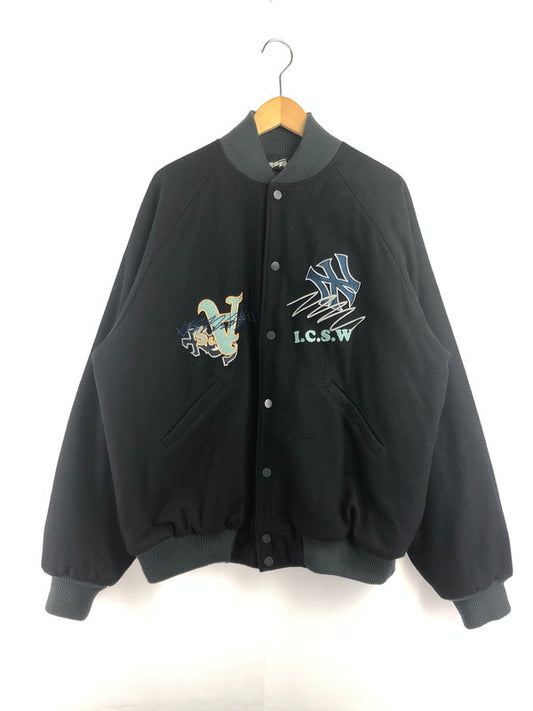 【中古品】【メンズ】 GENZAI ゲンザイ STADIUM JACKET GZ1020 スタジアム ジャケット スタジャン アウター 147-260622-na-26-tagh サイズ：L カラー：ブラック 万代Net店