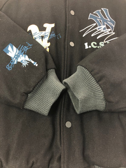 【中古品】【メンズ】 GENZAI ゲンザイ STADIUM JACKET GZ1020 スタジアム ジャケット スタジャン アウター 147-260622-na-26-tagh サイズ：L カラー：ブラック 万代Net店