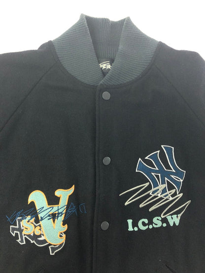 【中古品】【メンズ】 GENZAI ゲンザイ STADIUM JACKET GZ1020 スタジアム ジャケット スタジャン アウター 147-260622-na-26-tagh サイズ：L カラー：ブラック 万代Net店