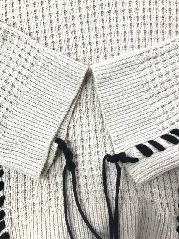 【中古品】【メンズ】 MAISON SPECIAL メゾン スペシャル CREW NECK KNIT SWEATER 11212361338 鬼ワッフルクレイジーステッチ クルーネック ニット セーター トップス 140-260619-rt-24-tagh サイズ：2 カラー：ベージュ 万代Net店
