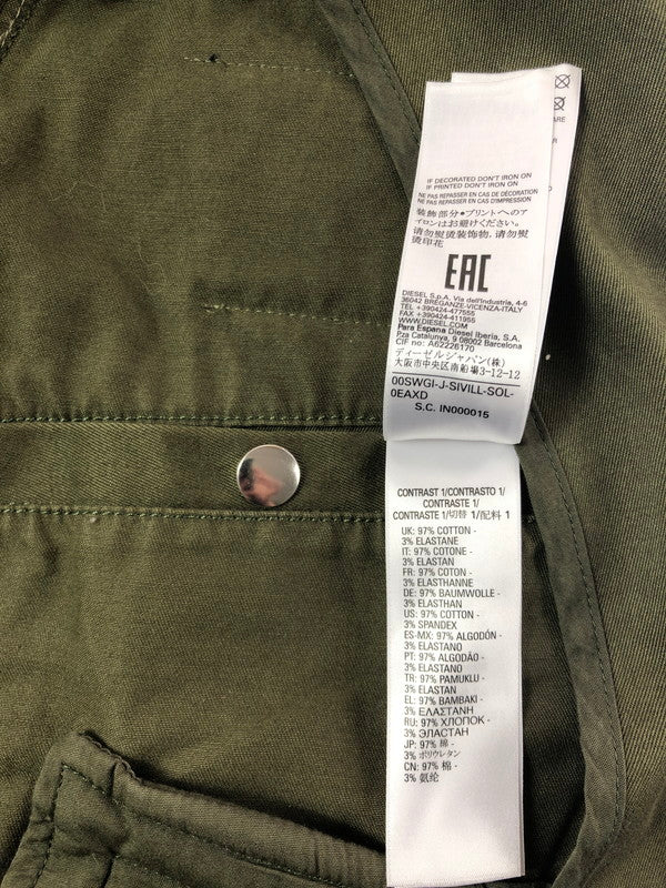 【現状渡し品】【メンズ】 DIESEL ディーゼル J SIVILL SOL JACKET シヴィル ソル ジャケット アウター 141-260622-na-27-tagh サイズ：L カラー：オリーブ系 万代Net店