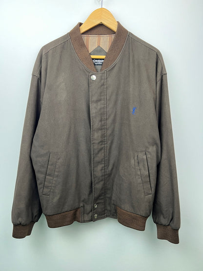 【中古品】【メンズ】 YVES SAINT LAURENT イヴ・サンローラン ZIP UP BLOUSON ジップアップブルゾン ライトアウター ジャケット 146-260627-kk-04-hon サイズ：95 カラー：ブラウン 万代Net店