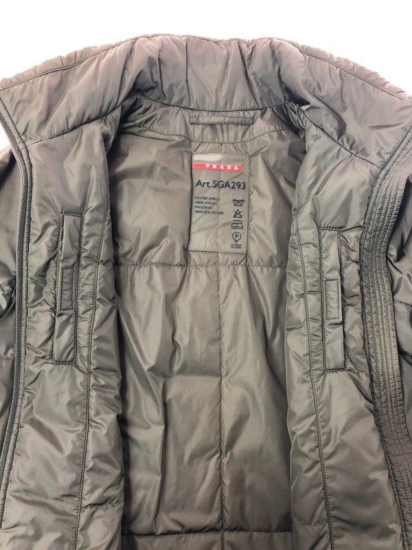 【現状渡し品】【メンズ】 PRADA SPORT プラダ スポーツ NYLON PADDING JACKET 0000ET-C0838-00002 ART.SGA293 ナイロン パディング ジャケット 中綿ジャケット アウター 146-260622-na-28-tagh サイズ：46 カラー：オリーブ系 万代Net店