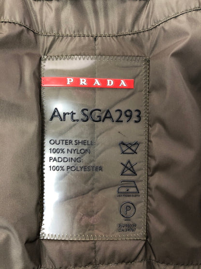 【現状渡し品】【メンズ】 PRADA SPORT プラダ スポーツ NYLON PADDING JACKET 0000ET-C0838-00002 ART.SGA293 ナイロン パディング ジャケット 中綿ジャケット アウター 146-260622-na-28-tagh サイズ：46 カラー：オリーブ系 万代Net店