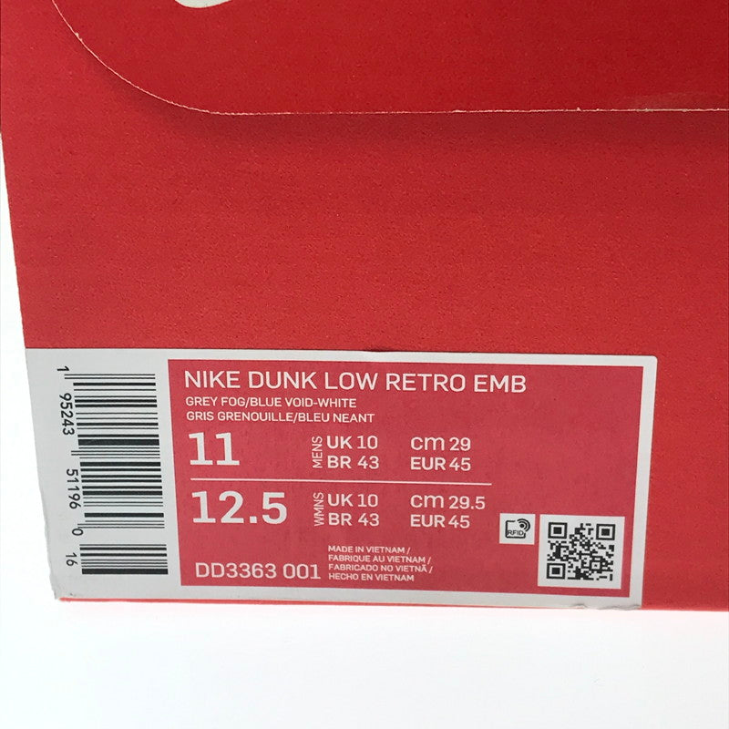 【中古品】【メンズ】 NIKE ナイキ × NBA エヌビーエー DUNK LOW EMB 75TH ANNIVERSARY NETS DD3363-001 ダンク ロー ネッツ スニーカー 靴 160-260612-na-17-tagh サイズ：29cm US 11 カラー：GREY FOG/BLUE VOID-WHITE 万代Net店