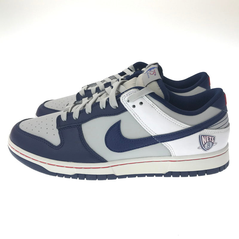 【中古品】【メンズ】 NIKE ナイキ × NBA エヌビーエー DUNK LOW EMB 75TH ANNIVERSARY NETS DD3363-001 ダンク ロー ネッツ スニーカー 靴 160-260612-na-17-tagh サイズ：29cm US 11 カラー：GREY FOG/BLUE VOID-WHITE 万代Net店