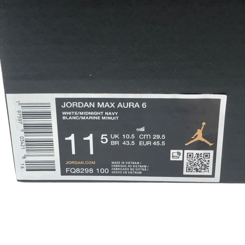 【中古品】【メンズ】 NIKE ナイキ JORDAN MAX AURA 6 FQ8298-100 ジョーダン マックス オーラ 6 スニーカー 靴 160-260612-na-16-tagh サイズ：29.5cm US 11.5 カラー：WHITE/MIDNIGHT NAVY 万代Net店