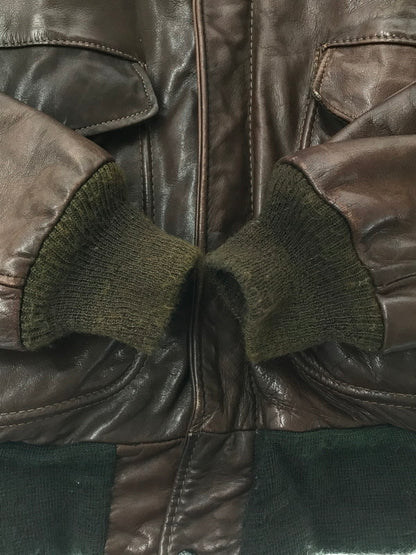【中古品】【メンズ】 SCHOTT ショット 70's～80's I.S.674.M.S FLIGHT JACKET 70～80年代 フライト ジャケット アウター　ヴィンテージ 146-260704-rt-05-tag サイズ：38 カラー：ブラウン 万代Net店