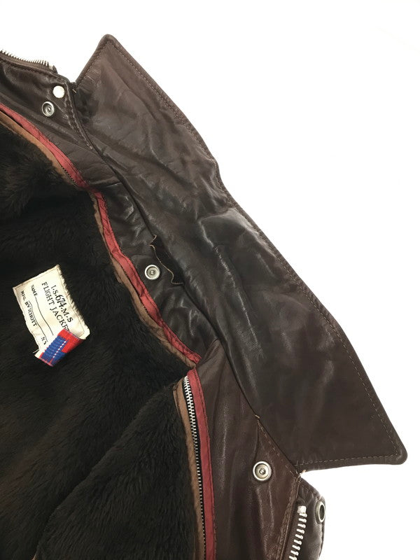 【中古品】【メンズ】 SCHOTT ショット 70's～80's I.S.674.M.S FLIGHT JACKET 70～80年代 フライト ジャケット アウター　ヴィンテージ 146-260704-rt-05-tag サイズ：38 カラー：ブラウン 万代Net店