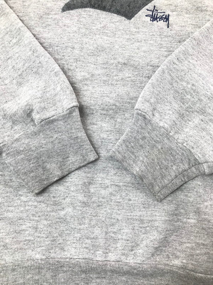 【中古品】【メンズ】 STUSSY ステューシー 90's PATCH S LOGO CREW NECK SWEAT パッチ ロゴ クルーネック スウェット トレーナー トップス 142-260625-rt-16-tagh サイズ：M カラー：グレー 万代Net店