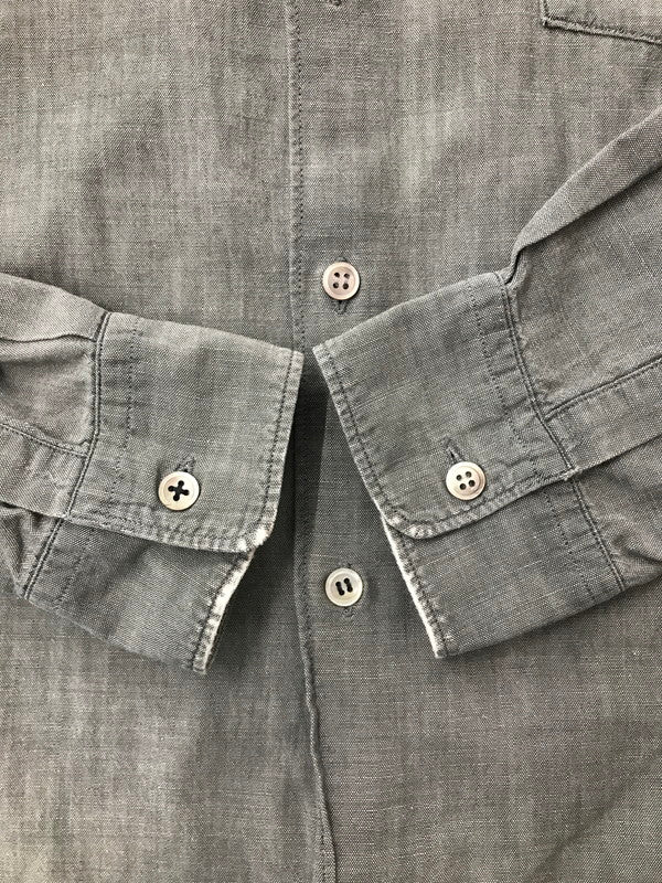 【現状渡し品】【メンズ】 COMME DES GARCONS HOMME コムデギャルソン オム 90S L/S CHAMBRAY SHIRT 90年代 シャンブレーシャツ 長袖シャツ 140-260621-na-07-tagh サイズ：サイズ不明　下記参照 カラー：グレー系 万代Net店