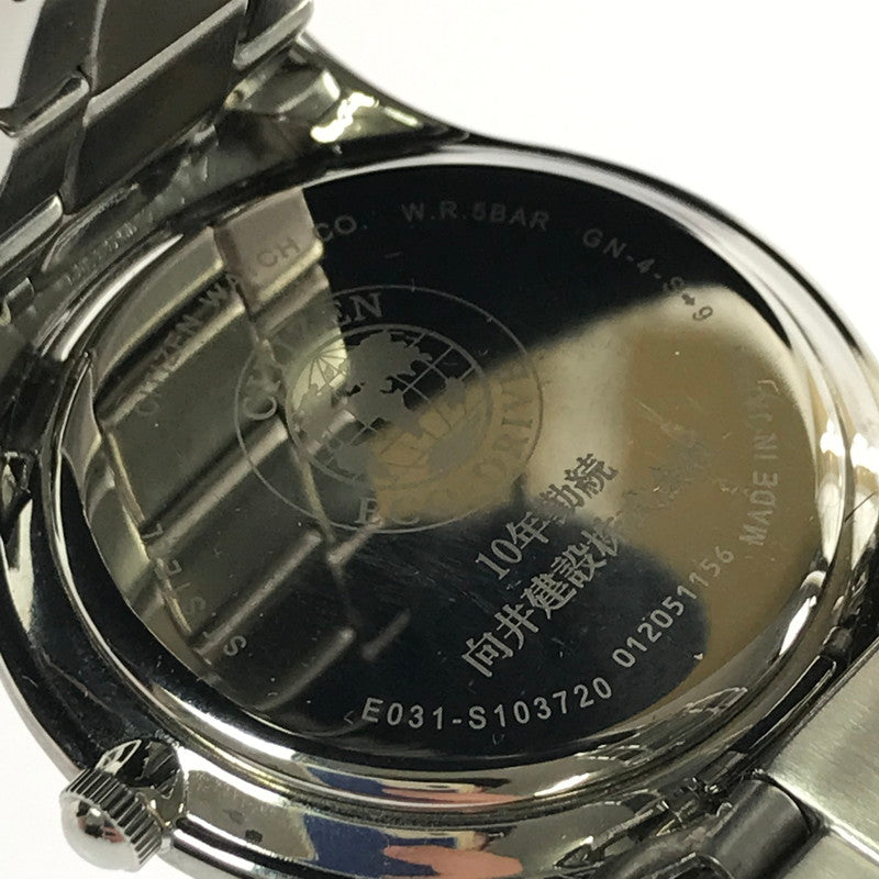 【中古品】【メンズ】 CITIZEN シチズン ECO-DRIVE E031-S103720 エコドライブ アナログ ソーラー 腕時計 197-260621-rt-27-tagh カラー：シルバー 万代Net店