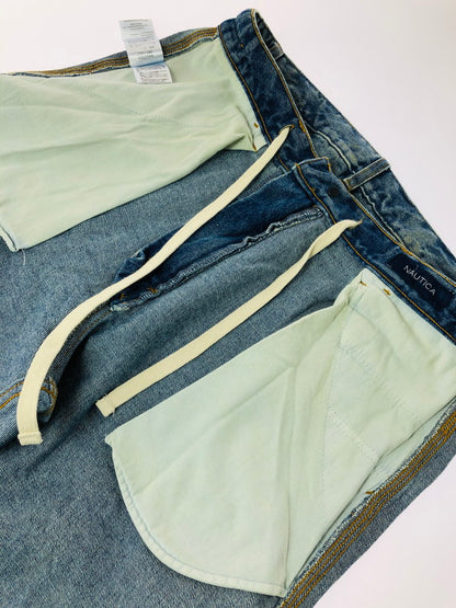 【中古品】【メンズ】 NAUTICA ノーティカ CRUSHED PAINTER DENIM PANTS 241-1457 クラッシュド ペインター デニム パンツ ボトムス 158-260702-rt-10-tag サイズ：L カラー：インディゴ 万代Net店