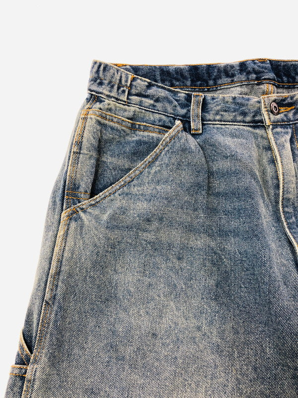 【中古品】【メンズ】 NAUTICA ノーティカ CRUSHED PAINTER DENIM PANTS 241-1457 クラッシュド ペインター デニム パンツ ボトムス 158-260702-rt-10-tag サイズ：L カラー：インディゴ 万代Net店