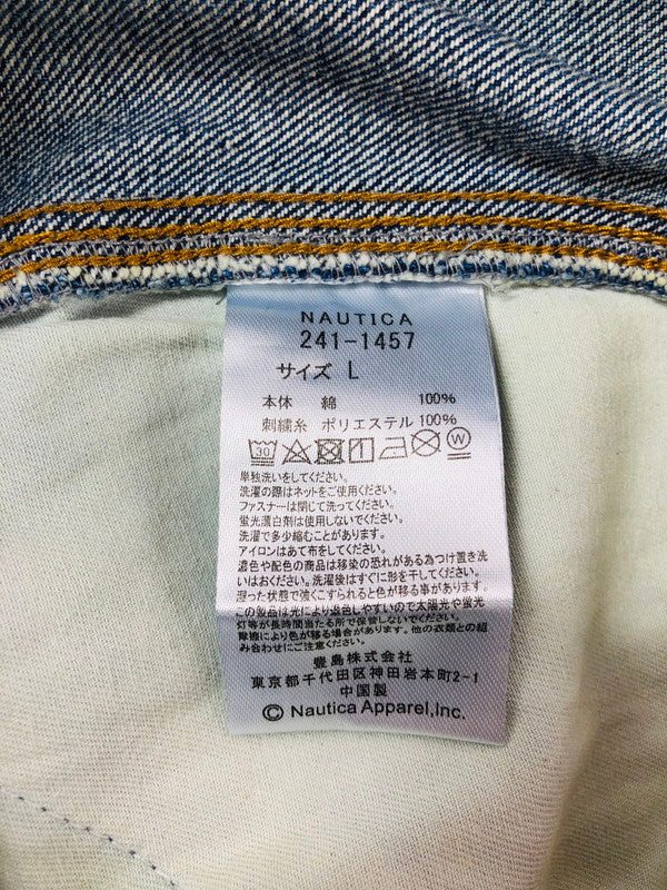 【中古品】【メンズ】 NAUTICA ノーティカ CRUSHED PAINTER DENIM PANTS 241-1457 クラッシュド ペインター デニム パンツ ボトムス 158-260702-rt-10-tag サイズ：L カラー：インディゴ 万代Net店