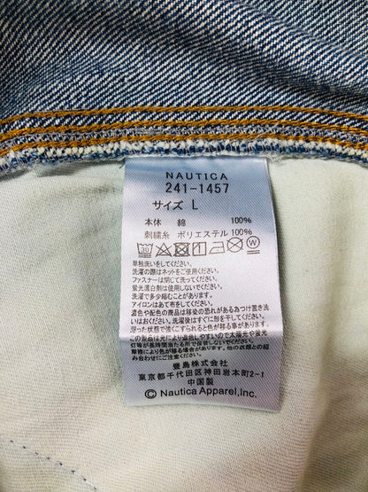 【中古品】【メンズ】 NAUTICA ノーティカ CRUSHED PAINTER DENIM PANTS 241-1457 クラッシュド ペインター デニム パンツ ボトムス 158-260702-rt-10-tag サイズ：L カラー：インディゴ 万代Net店