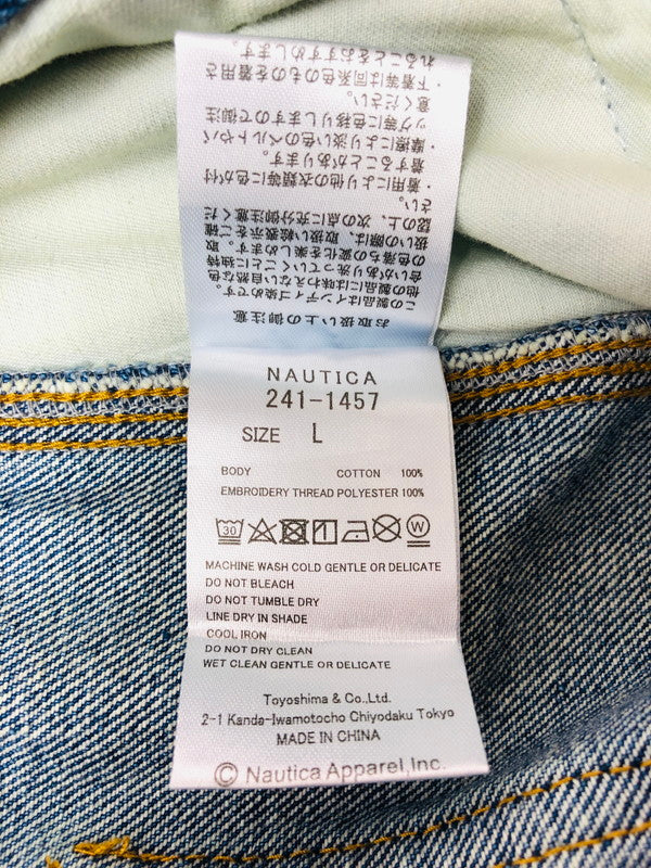 【中古品】【メンズ】 NAUTICA ノーティカ CRUSHED PAINTER DENIM PANTS 241-1457 クラッシュド ペインター デニム パンツ ボトムス 158-260702-rt-10-tag サイズ：L カラー：インディゴ 万代Net店