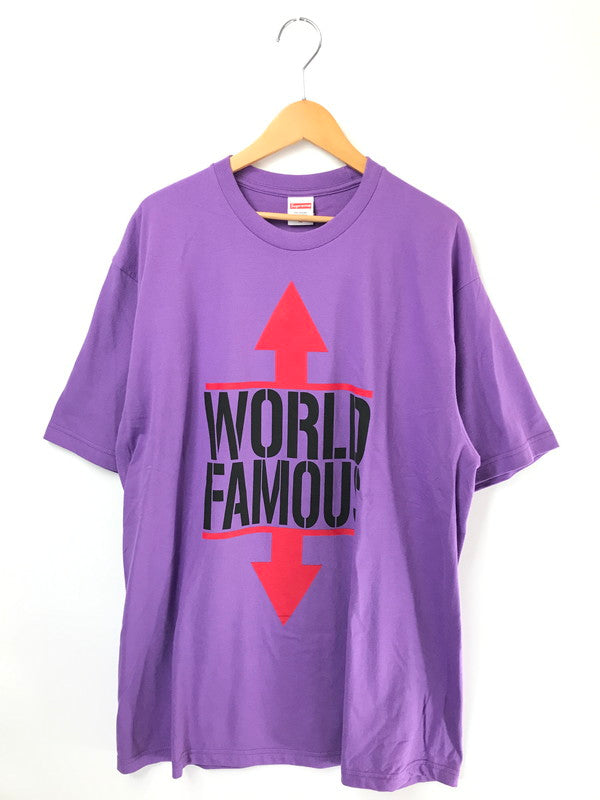 【中古品】【メンズ】 SUPREME シュプリーム 26SS WORLD FAMOUS TEE ワールド フェイマス Tシャツ 半袖Tシャツ トップス 149-260701-rt-04-tag サイズ：XL カラー：パープル 万代Net店