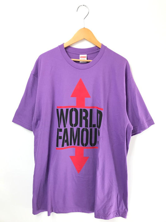【中古品】【メンズ】 SUPREME シュプリーム 26SS WORLD FAMOUS TEE ワールド フェイマス Tシャツ 半袖Tシャツ トップス 149-260701-rt-04-tag サイズ：XL カラー：パープル 万代Net店