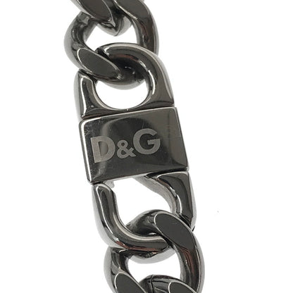 【中古品】【メンズ】 DOLCE&GABBANA ドルチェアンドガッバーナ STAINLESS LOGO PLATE CHAIN NECKLACE ロゴプレート 喜平 チェーンネックレス アクセサリー 192-260623-na-09-tagh カラー：シルバー 万代Net店