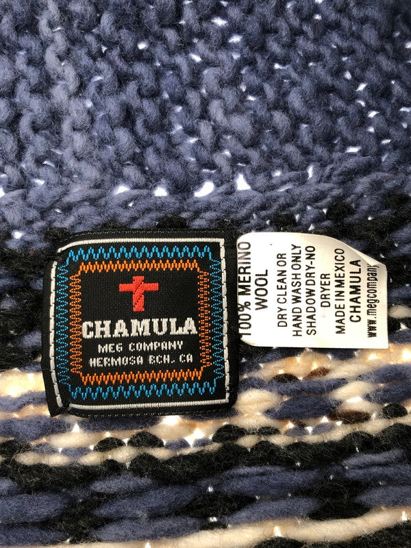 【中古品】【メンズ】 CHAMULA チャムラ FULL ZIP KNIT SWEATER フルジップ ニット セーター トップス 147-260628-rt-02-tagh カラー：ブルー 万代Net店