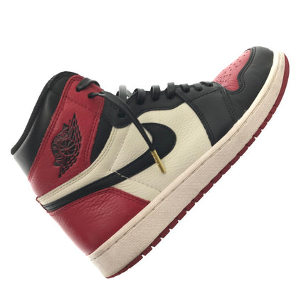【中古品】【メンズ】 NIKE ナイキ AIR JORDAN 1 RETRO HIGH OG 555088-610 エアジョーダン 1 レトロ ハイ スニーカー 靴 160-260616-na-16-tagh サイズ：27cm US 9 カラー：BRED TOE GYM RED/BLACK-SUMMIT WHITE 万代Net店