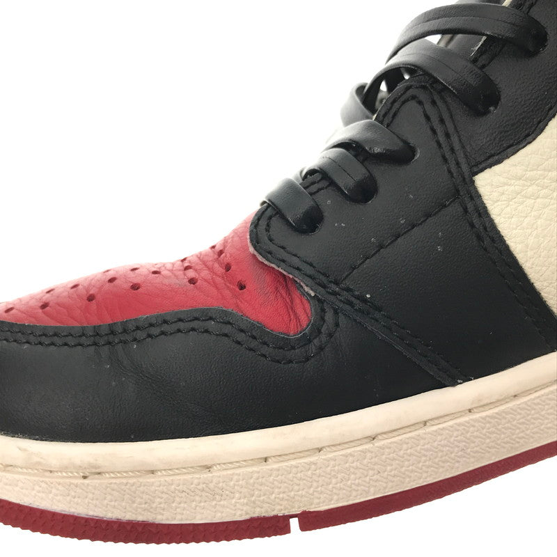 【中古品】【メンズ】 NIKE ナイキ AIR JORDAN 1 RETRO HIGH OG 555088-610 エアジョーダン 1 レトロ ハイ スニーカー 靴 160-260616-na-16-tagh サイズ：27cm US 9 カラー：BRED TOE GYM RED/BLACK-SUMMIT WHITE 万代Net店